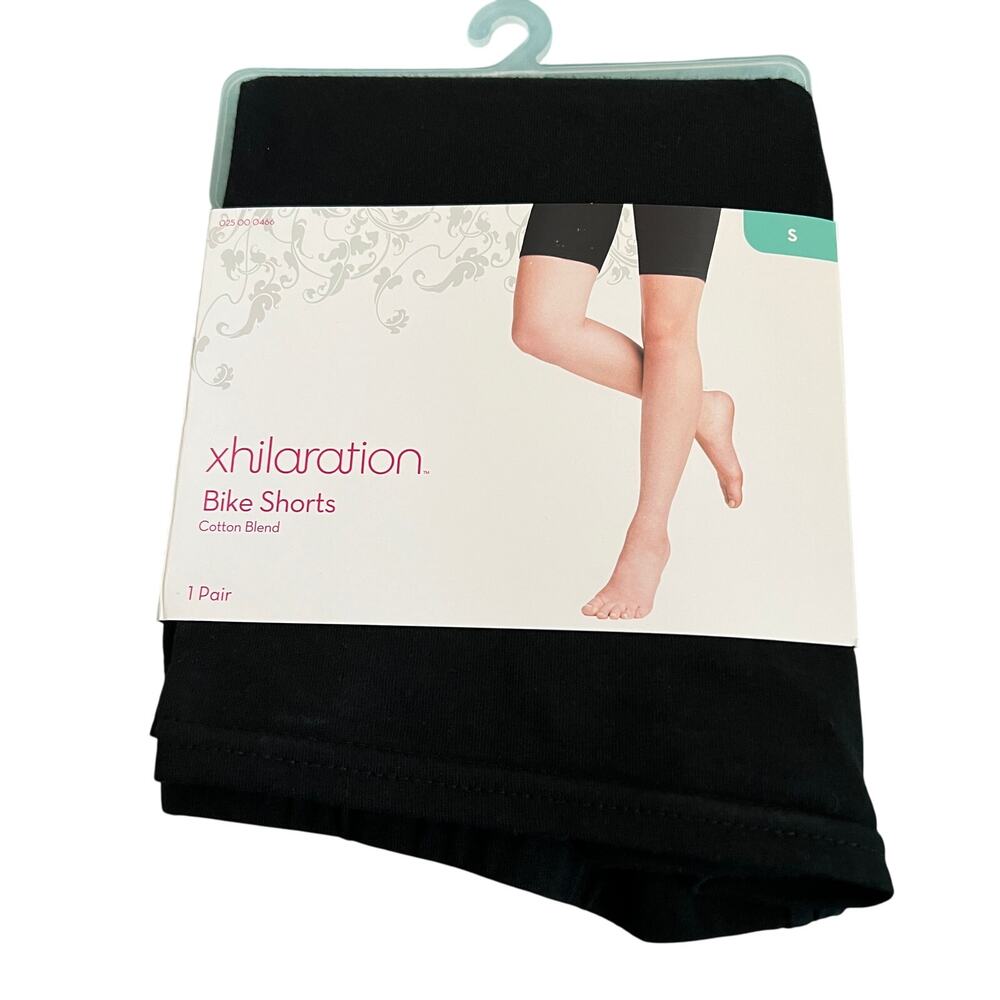 Xhilaration Women's Black Cotton Bike Shorts - Size Small